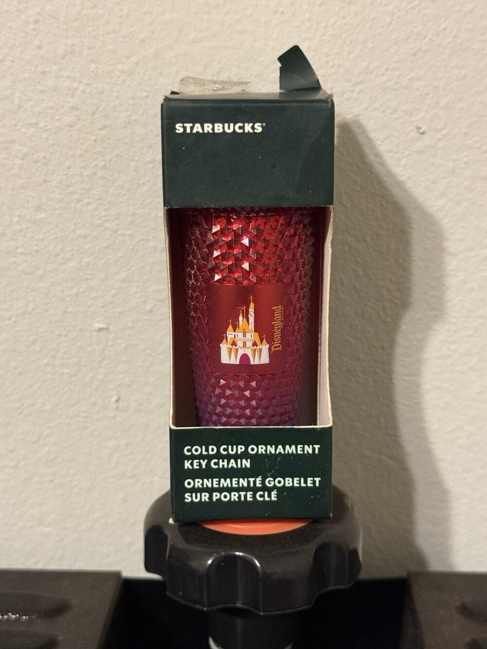 Disneyland Castle Starbucks Tumbler Keychain Ornament -brand New